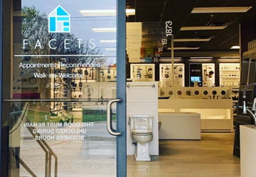 Facets Kitchen & Bath Showroom entrance at Moore Supply Company Denton Texas